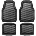 Load image into Gallery viewer, Sharkskin Diamond 4-Piece PVC Black Floor Mat Set