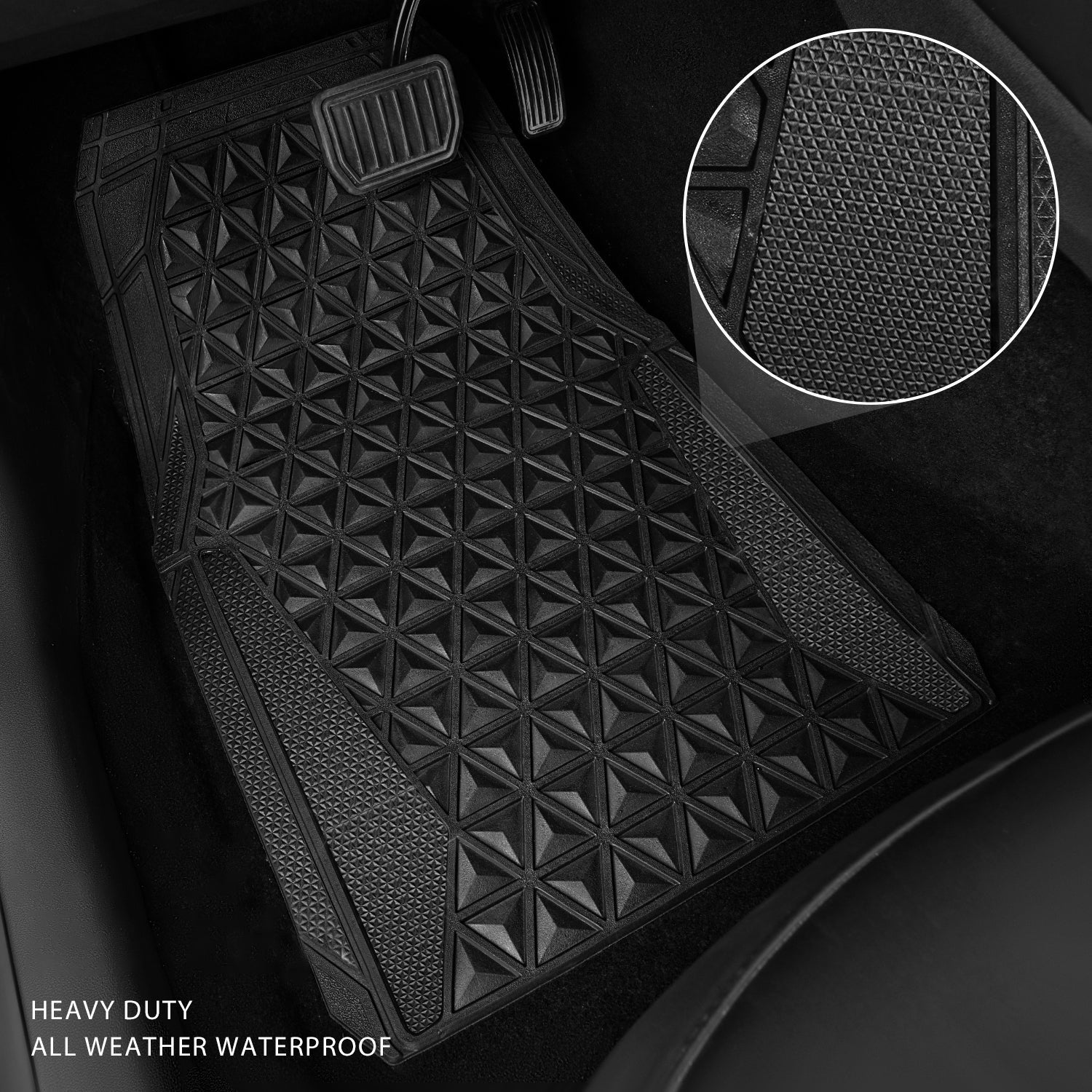 Sharkskin Triangle Heavy-Duty Floor Mat Set