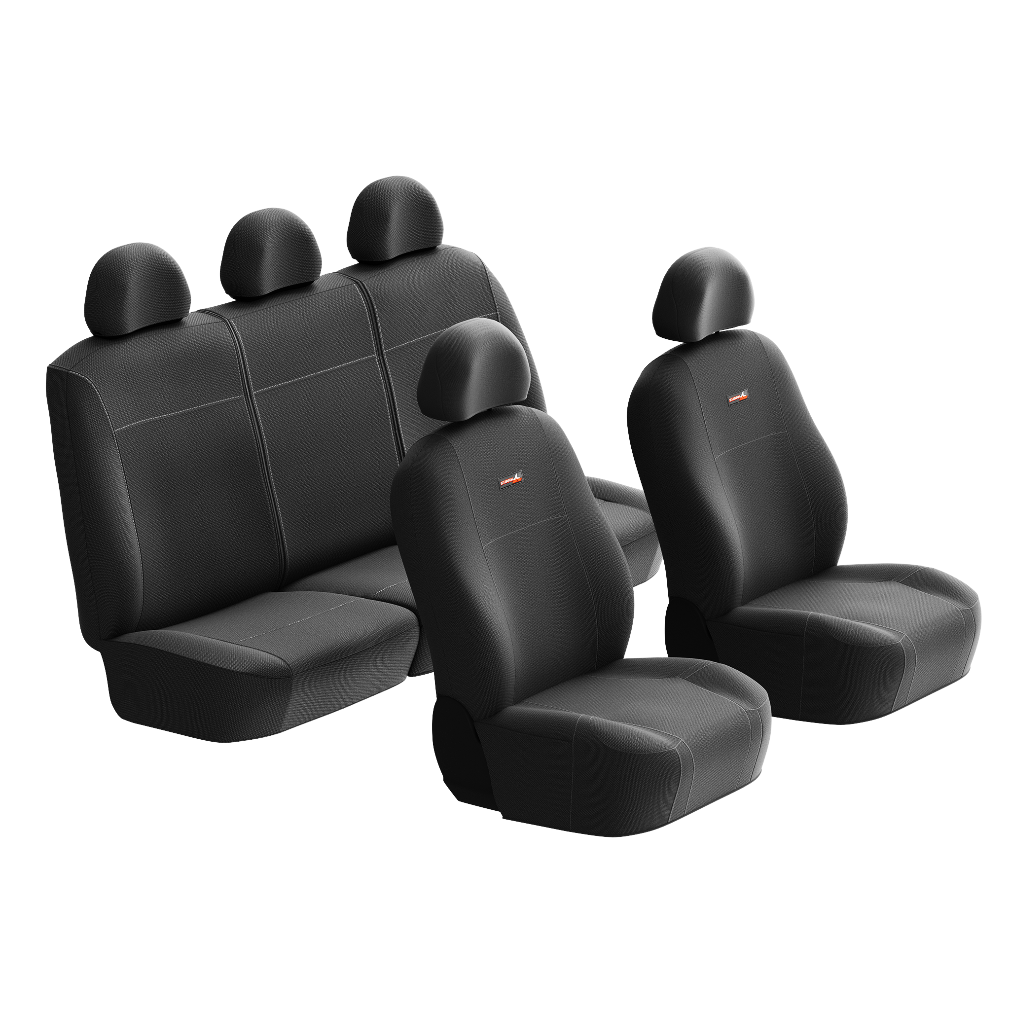 Sharkskin Canvas Seat Covers for Toyota LandCruiser 300 Series VX 5 Seater (07/2021-ON)
