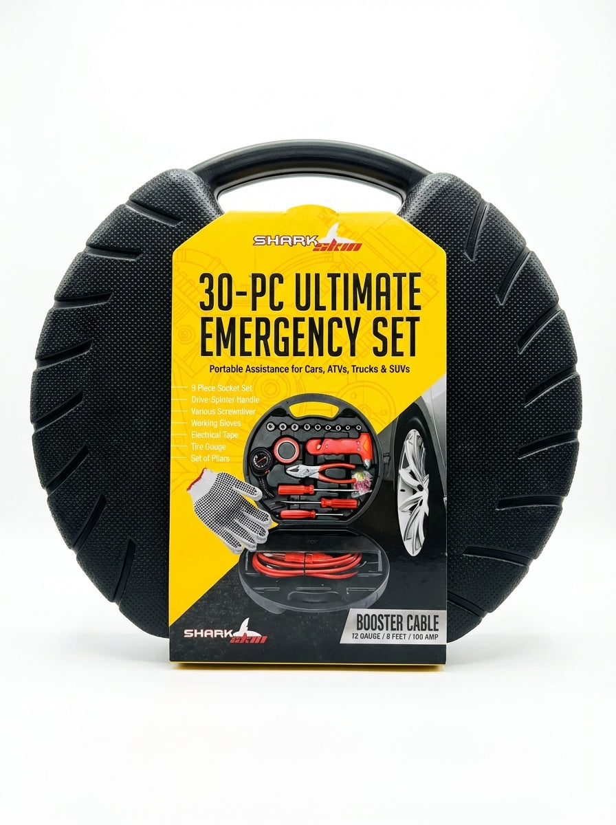 Sharkskin 30-Piece Ultimate Car Emergency Kit
