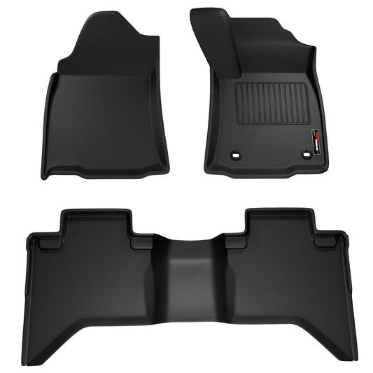 Sharkskin Custom-Fit Toyota Hilux 2018+ 3D TPE All-Weather Floor Mats