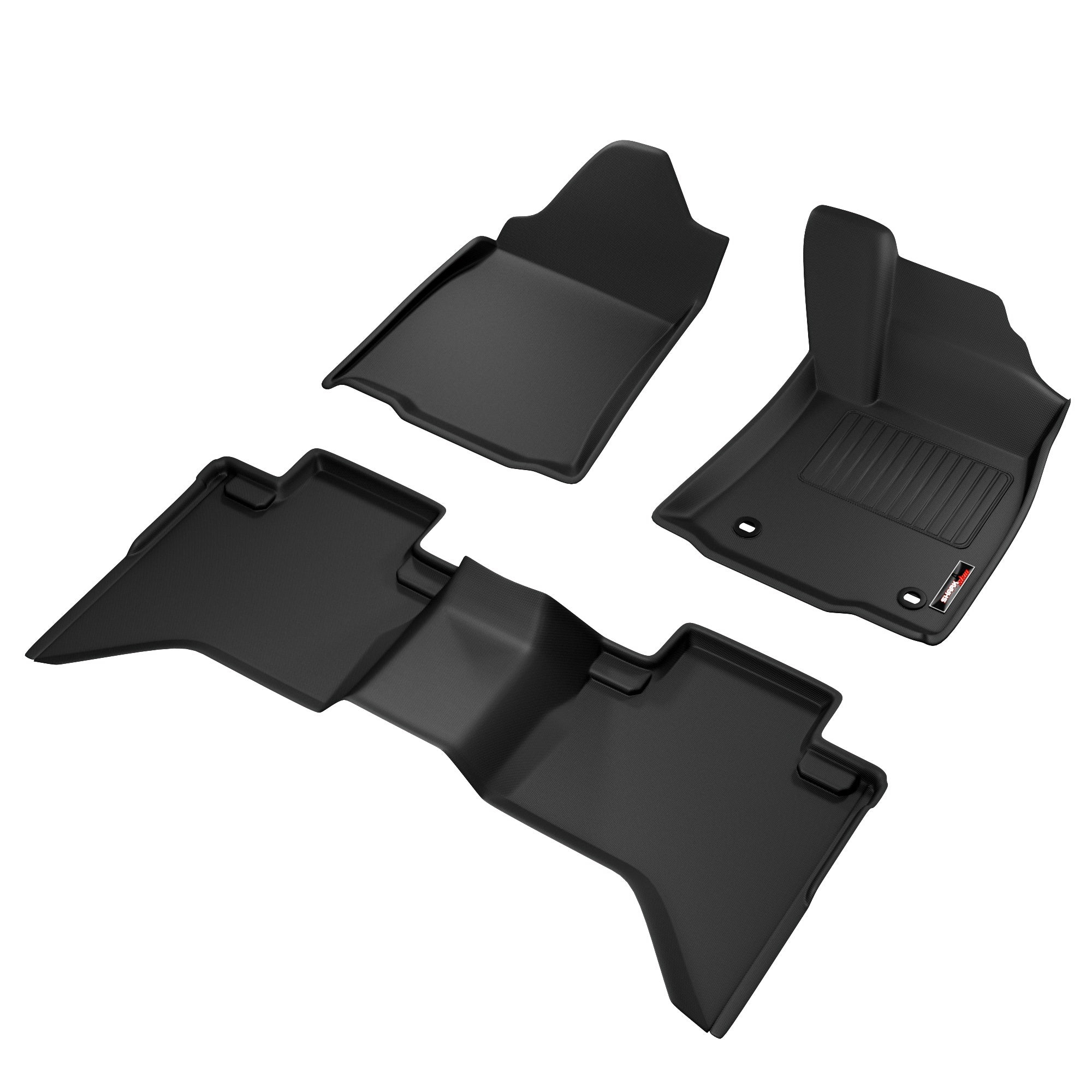 Sharkskin Custom-Fit Toyota Hilux 2018+ 3D TPE All-Weather Floor Mats