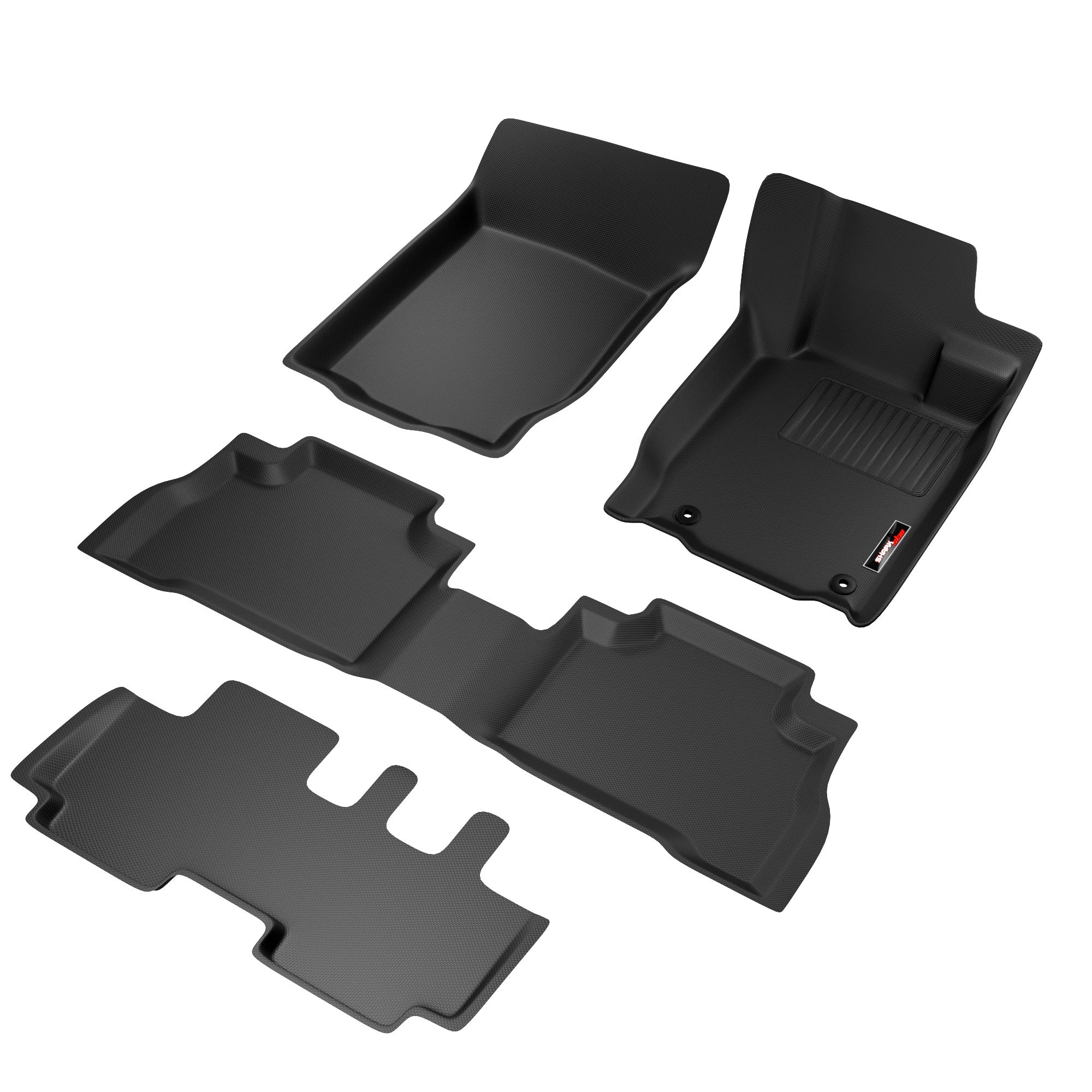 Sharkskin Custom-Fit Mitsubishi Pajero Sport 2016–2024 3D TPE All-Weather Floor Mats
